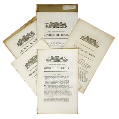 Lot 502 - Mining interest. Five Parliamentary Acts.