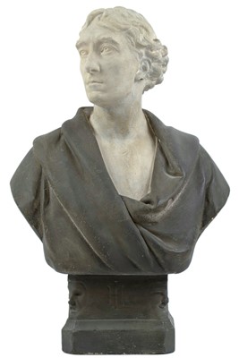 Lot 268 - A 19th-century plaster bust of Henry Irving by Robert Jackson