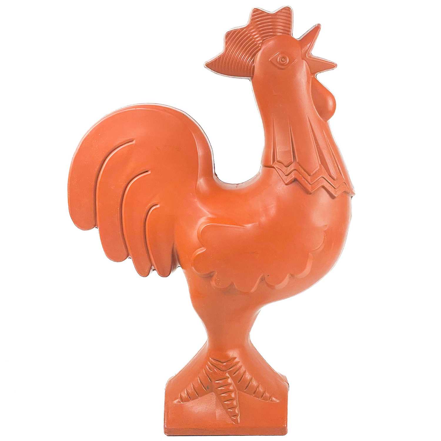 Lot 184 - A large moulded resin model of a rooster.