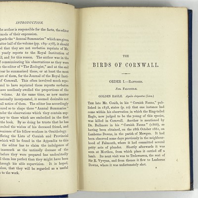 Lot 690 - Edward Hearle Rodd. 'The Birds of Cornwall and the Scilly Isles'.