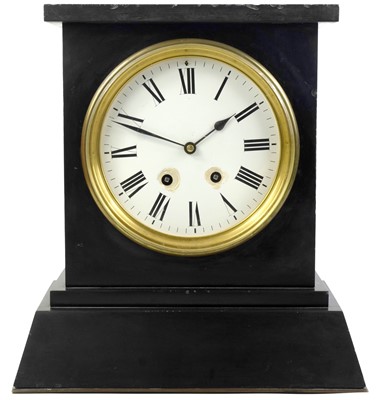 Lot 146 - A Richard & Cie black marble clock