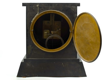 Lot 146 - A Richard & Cie black marble clock