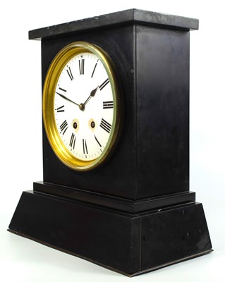 Lot 146 - A Richard & Cie black marble clock