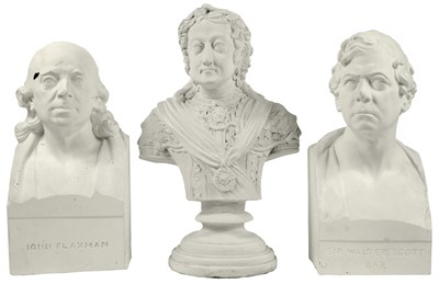 Lot 265 - Three plaster busts