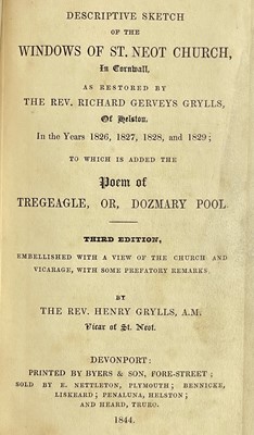 Lot 689 - Rev Henry Grylls. 'The Windows of St Neots Church'.