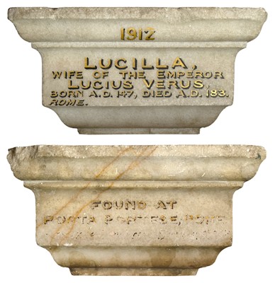 Lot 264 - Two marble plinths from the British Museum