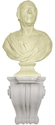 Lot 252 - 18/19th century plaster bust of a gentleman