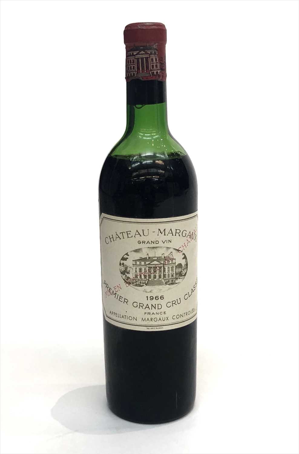 Lot 473 - A bottle of Chateau Margaux 1966 wine, Premier...