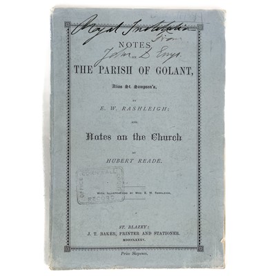 Lot 674 - E. W. Rashleigh. 'Notes on the Parish of Golant,'