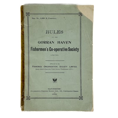 Lot 668 - 'Rules of the Gorran Haven Fisherman’s Co-operative Society'.