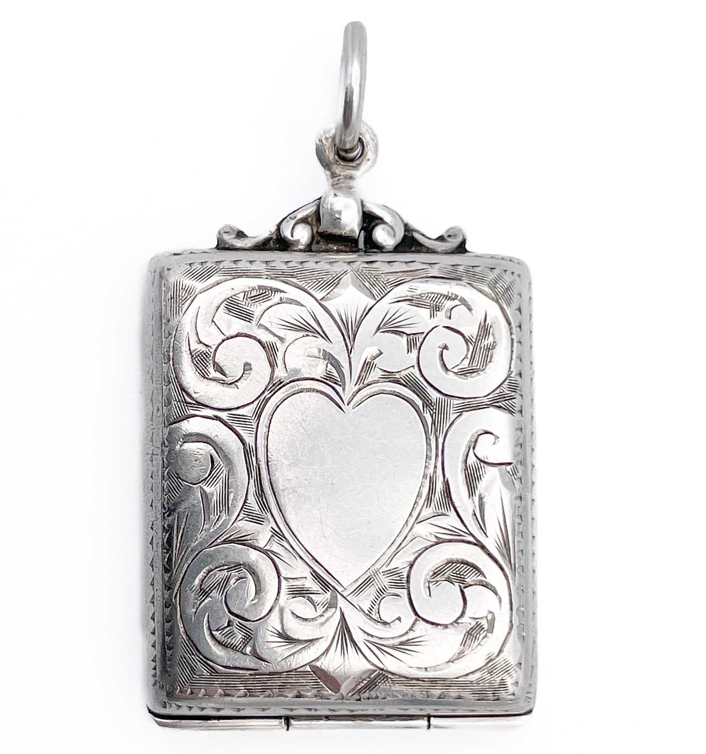 Lot 95 - An Edwardian silver stamp case fob by Sydney & Co.