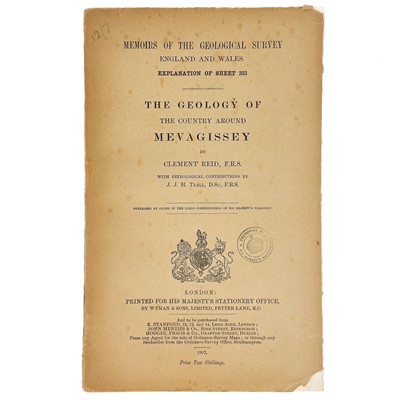 Lot 474 - Clement Reid F.R.S. 'The Geology of the Country Around Mevagissey'.