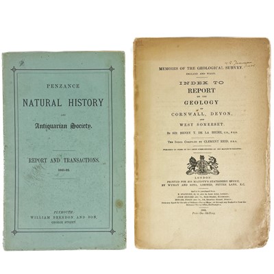 Lot 476 - 'Penzance Natural History and Antiquarian Society Report and Transactions 1881-1882'.