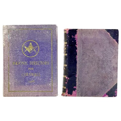 Lot 133 - Cornish Freemasonry. Two works.