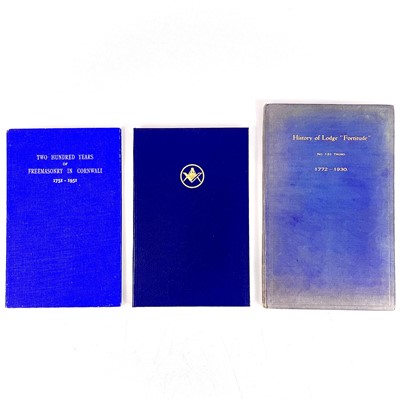 Lot 134 - Cornish Freemasonry. Three works.