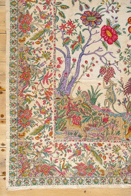 Lot 309 - A remarkably fine and large, possibly 19th century 'palampore' wall hanging/bedcover  or mezzaro
