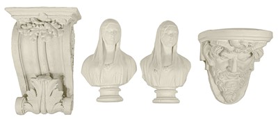 Lot 297 - Two plaster busts of Marguerite Gardiner,...