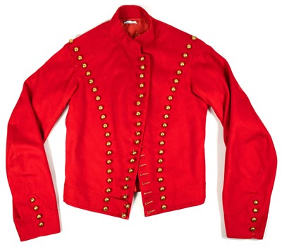 Lot 313 - A  red wool jacket of regimental style