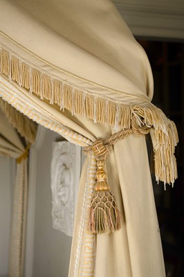 Lot 154 - A canopied bed with sumptuous hangings from Tyttenhanger House