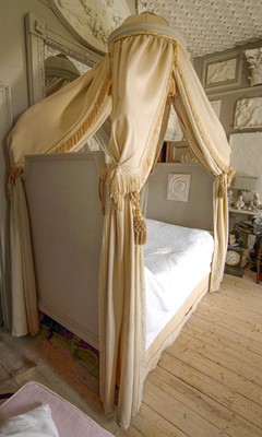 Lot 154 - A canopied bed with sumptuous hangings from Tyttenhanger House