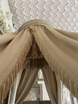 Lot 154 - A canopied bed with sumptuous hangings from Tyttenhanger House