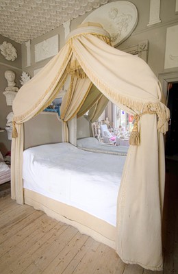 Lot 154 - A canopied bed with sumptuous hangings from Tyttenhanger House