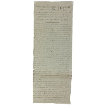 Lot 600 - The Assizes and crime. Three broadsheets printed in Cornwall.