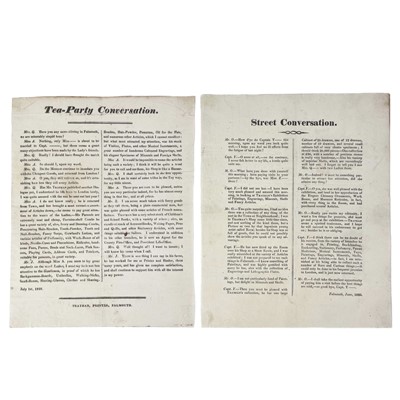 Lot 597 - Two broadsheets printed by James Jenkin Trathan.