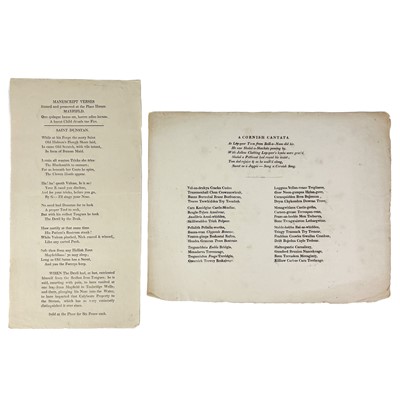 Lot 590 - [Davies Gilbert]. 'A Cornish Cantata'.