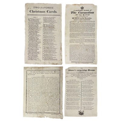 Lot 613 - Four early 19th century broadsheets.