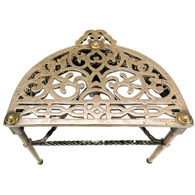 Lot 73 - A George III heavy brass and wrought iron footman.