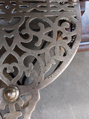 Lot 73 - A George III heavy brass and wrought iron footman.