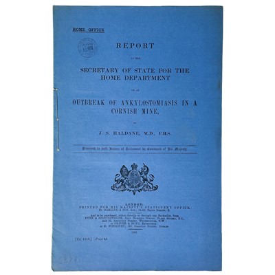 Lot 317 - J. S. Haldane. 'Report to the Secretary of State for the Home Department,'