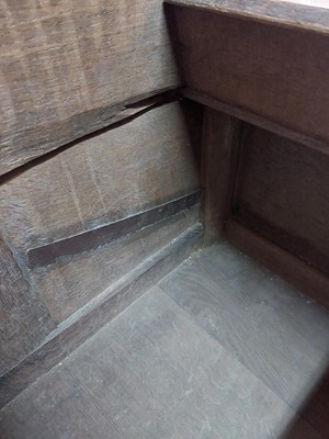 Lot 116 - An 18th century small oak coffer.