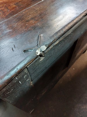 Lot 116 - An 18th century small oak coffer.
