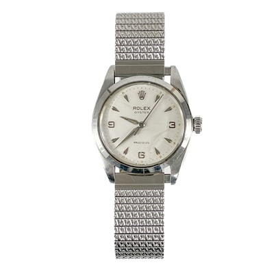 Lot 154 - A Rolex Oyster Precision gentleman's stainless steel wristwatch, circa 1953.