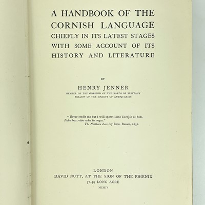 Lot 287 - Two works with an interest in the Cornish Language