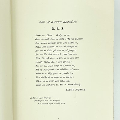 Lot 287 - Two works with an interest in the Cornish Language