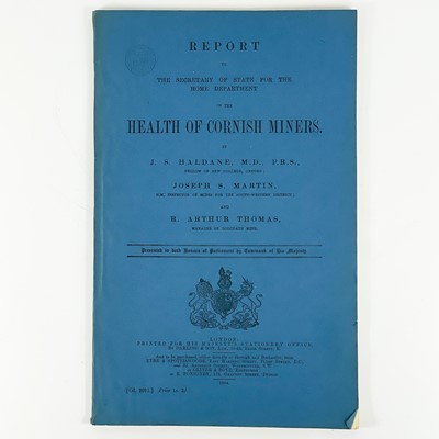 Lot 295 - 'Report....Health of Cornish Miners,' 1904.