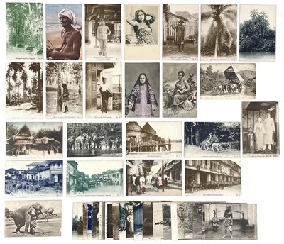 Lot 14 - A collection of postcards of Singapore and Ceylon.