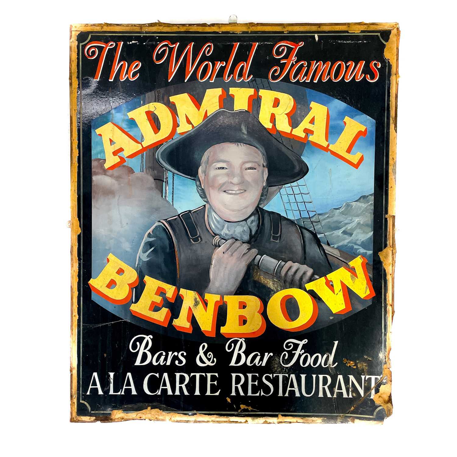 Lot 147 - An Admiral Benbow painted public house sign from Chapel Street, Penzance.