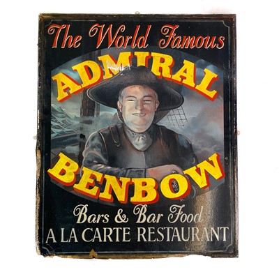 Lot 147 - An Admiral Benbow painted public house sign from Chapel Street, Penzance.