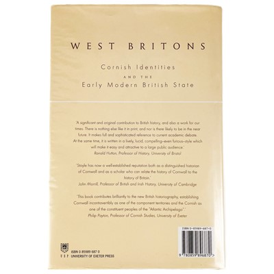 Lot 185 - Mark Stoyle. 'West Britons. Cornish Identities and the Early Modern British State'.