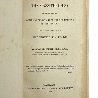 Lot 201 - George Smith. 'The Cassiterides,' 1863.