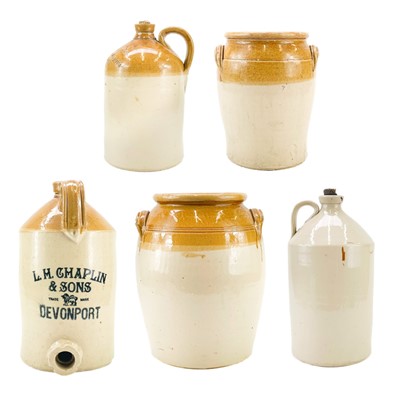 Lot 261 - A large stoneware flagon, Chaplin & Sons Devonport.