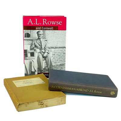 Lot 224 - A. L. Rowse. A rare uncorrected proof copy, plus two others.