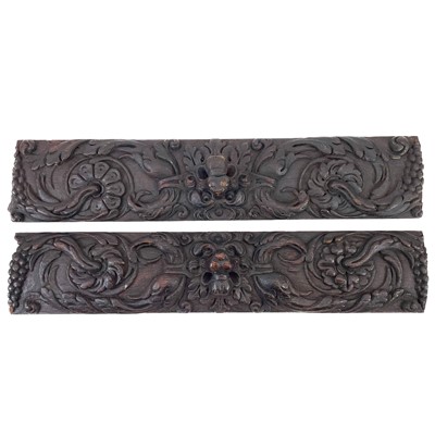 Lot 21 - Two carved oak panels.